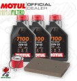 Kit tagliando Olio Motul 7100 20W50 + Filtri KAWASAKI Ninja 250 R 2008
