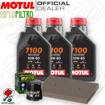Kit tagliando Olio Motul 7100 10W60 + Filtri KAWASAKI Ninja SE 300 2016
