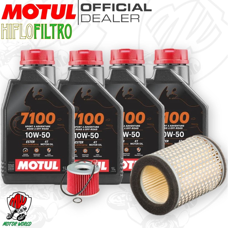Kit tagliando Olio Motul 7100 10W50 + Filtri KAWASAKI KZ 650 1978
