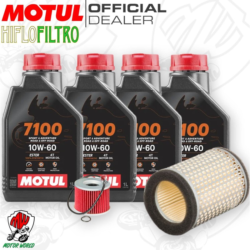Kit tagliando Olio Motul 7100 10W60 + Filtri KAWASAKI KZ 650 1978