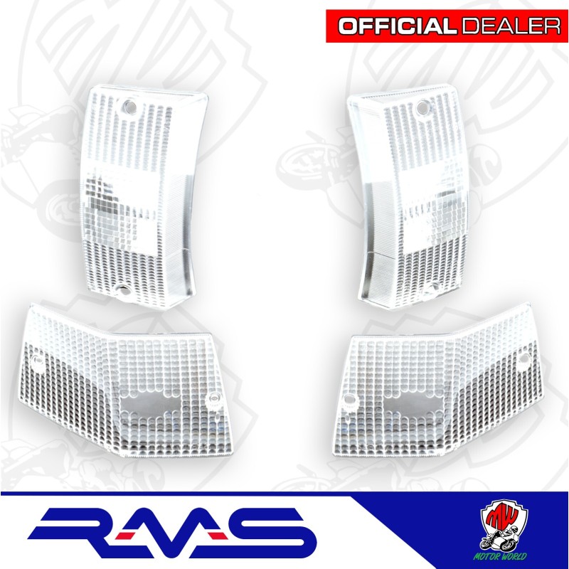 KIT 4 GEMME TRASPARENTI PIAGGIO VESPA PX 200 E 1977 1978 1979 1980 1981 1982