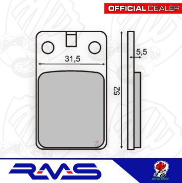 KIT COPPIA PASTIGLIE FRENO ORGANICHE MALAGUTI RST 50 1990 1991