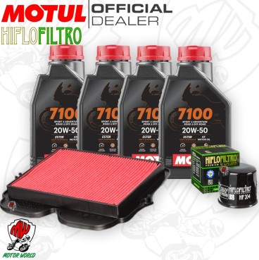Kit tagliando Olio Motul 7100 20W50 + Filtri HONDA VFR 1200 X 2018 Crosstourer