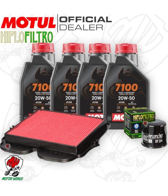 Kit tagliando Olio Motul 7100 20W50 + Filtri HONDA VFR 1200 X 2018 Crosstourer
