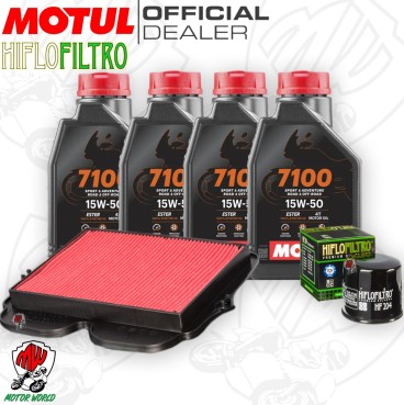 Kit tagliando Olio Motul 7100 15W50 + Filtri HONDA VFR 1200 XD 2012 Crosstourer