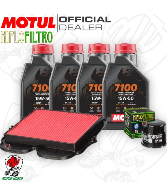 Kit tagliando Olio Motul 7100 15W50 + Filtri HONDA VFR 1200 XD 2012 Crosstourer