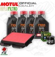 Kit tagliando Olio Motul 7100 15W50 + Filtri HONDA VFR 1200 XD 2012 Crosstourer
