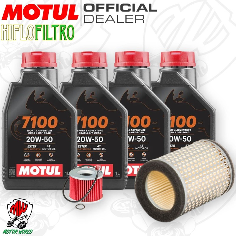 Kit tagliando Olio Motul 7100 20W50 + Filtri KAWASAKI KZ 650 1978