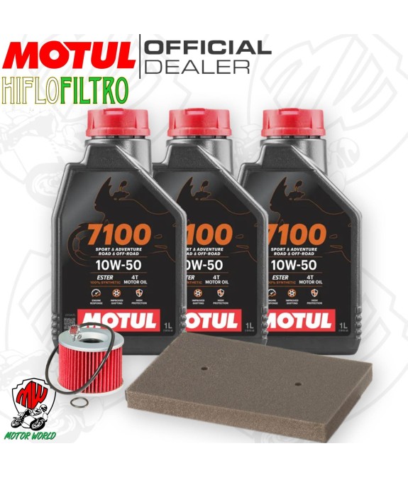 Kit tagliando Olio Motul 7100 10W50 + Filtri KAWASAKI Ninja 250 R 2008
