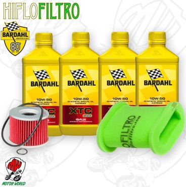Kit tagliando Olio BARDAHL XTC 10W50 + Filtri KAWASAKI EL 250 2003