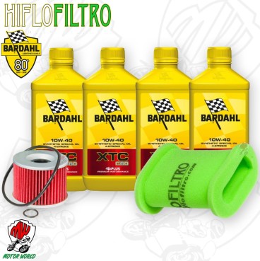 Kit tagliando Olio BARDAHL XTC 10W40 + Filtri KAWASAKI EL 250 Eliminator 1991