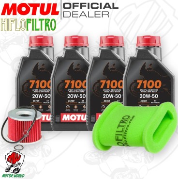 Kit tagliando Olio Motul 7100 20W50 + Filtri KAWASAKI EL 250 2003