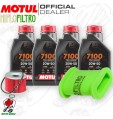 Kit tagliando Olio Motul 7100 20W50 + Filtri KAWASAKI EL 250 2003