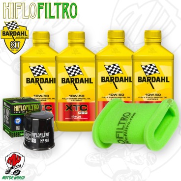 Kit tagliando Olio BARDAHL XTC 10W50 + Filtri KAWASAKI KLE 500 2006