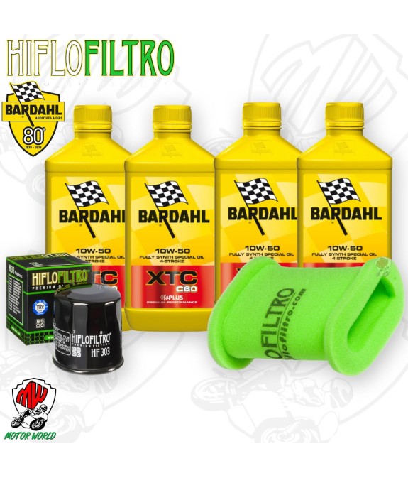 Kit tagliando Olio BARDAHL XTC 10W50 + Filtri KAWASAKI KLE 500 2006