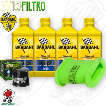 Kit tagliando Olio BARDAHL XTM 10W40 + Filtri KAWASAKI KLE 500 2003 2004 2005
