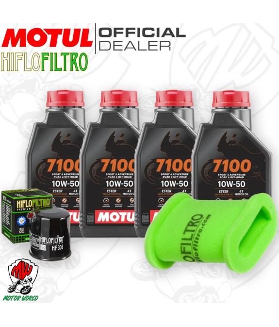 Kit tagliando Olio Motul 7100 10W50 + Filtri KAWASAKI KLE 500 2006
