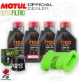 Kit tagliando Olio Motul 7100 20W50 + Filtri KAWASAKI KLE 500 2003 2004 2005