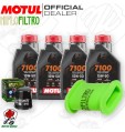 Kit tagliando Olio Motul 7100 15W50 + Filtri KAWASAKI KLE 500 2006