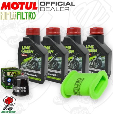 Kit tagliando Motul LIME GREEN 10W40 + Filtri KAWASAKI KLE 500 2006