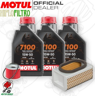 Kit tagliando Olio Motul 7100 15W50 + Filtri Kawasaki ER 500 1996
