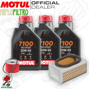 Kit tagliando Olio Motul 7100 20W50 + Filtri Kawasaki ER 500 1996