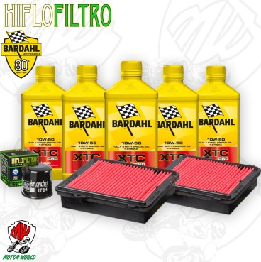 Kit tagliando Olio BARDAHL XTC 10W50 + Filtri HONDA CRF 1000 LD 2018 Africa Twin