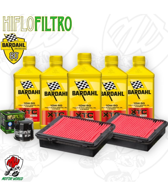 Kit tagliando Olio BARDAHL XTC 10W50 + Filtri HONDA CRF 1000 LD 2018 Africa Twin