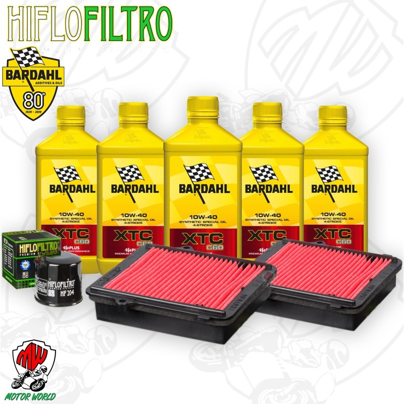 Kit tagliando Olio BARDAHL XTC 10W40 + Filtri HONDA CRF 1000 LD 2016 Africa Twin
