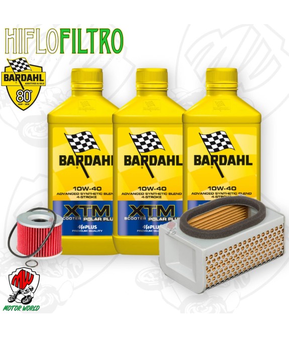 Kit tagliando Olio BARDAHL XTM 10W40 + Filtri Kawasaki ER 500 1996