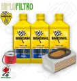 Kit tagliando Olio BARDAHL XTM 10W40 + Filtri Kawasaki ER 500 1996