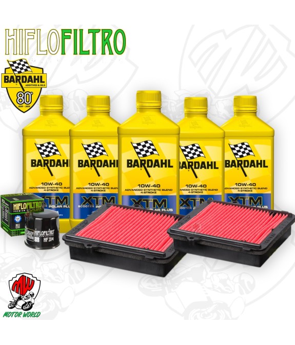 Kit tagliando Olio BARDAHL XTM 10W40 + Filtri HONDA CRF 1000 LD 2016 Africa Twin