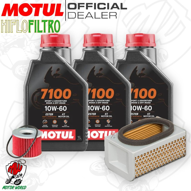Kit tagliando Olio Motul 7100 10W60 + Filtri Kawasaki ER 500 1996