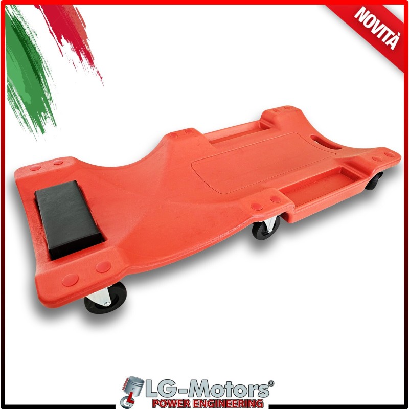 Carrello Sottoauto Officina Lettino Sdraio sotto macchina carrellino con ruote