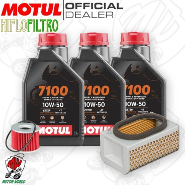 Kit tagliando Olio Motul 7100 10W50 + Filtri Kawasaki ER 500 1996