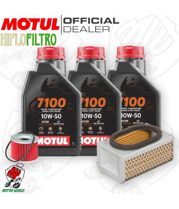 Kit tagliando Olio Motul 7100 10W50 + Filtri Kawasaki ER 500 1996