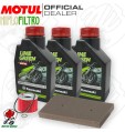 Kit tagliando Motul LIME GREEN 10W40 + Filtri KAWASAKI Ninja 250 R 2011 2012