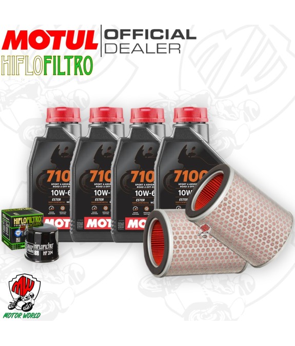 Kit tagliando Olio Motul 7100 15W50 + Filtri HONDA CBR 1000 RRS 2007 Fireblade