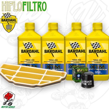Kit tagliando Olio BARDAHL XTM 10W40 + Filtri KAWASAKI ZZR 600 2007