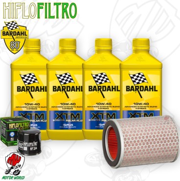 Kit tagliando Olio BARDAHL XTM 10W40 + Filtri HONDA Hornet CBF 919 2003
