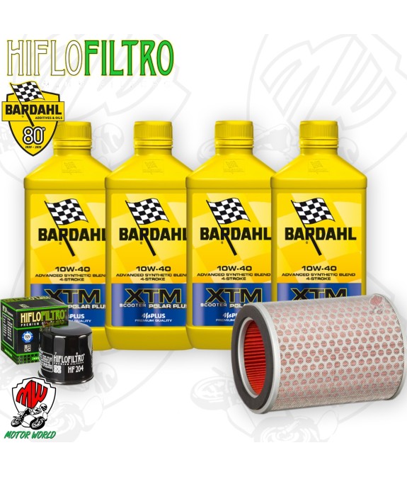 Kit tagliando Olio BARDAHL XTM 10W40 + Filtri HONDA Hornet CBF 919 2003