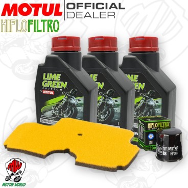Kit tagliando Motul LIME GREEN 10W40 + Filtri KAWASAKI ER 6F 650 2008