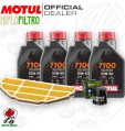 Kit tagliando Olio Motul 7100 10W50 + Filtri KAWASAKI ZZR 600 2007