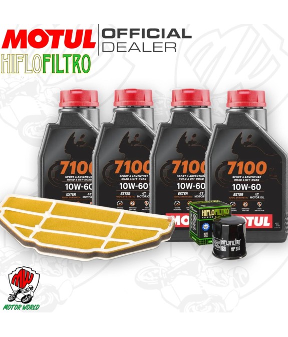 Kit tagliando Olio Motul 7100 10W60 + Filtri KAWASAKI ZZR 600 2007