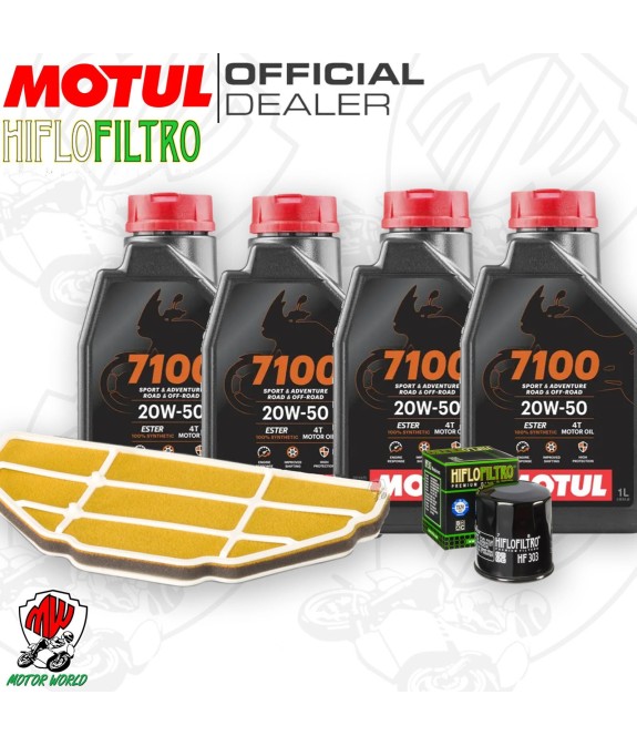 Kit tagliando Olio Motul 7100 20W50 + Filtri KAWASAKI ZZR 600 2007