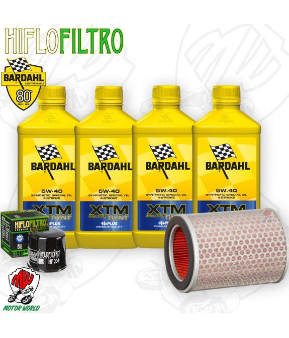 Kit tagliando Olio BARDAHL XTM 5W40 + Filtri HONDA Hornet CBF 919 2003