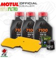 Kit tagliando Olio Motul 7100 15W50 + Filtri KAWASAKI ER 6F 650 2008