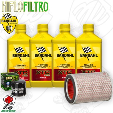 Kit tagliando Olio BARDAHL XTC 15W50 + Filtri Hornet CBF 900 2005