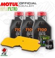 Kit tagliando Olio Motul 7100 20W50 + Filtri KAWASAKI ER 6F 650 2008