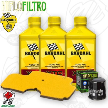 Kit tagliando Olio BARDAHL XTC 10W40 + Filtri KAWASAKI ER 6F 650 2008